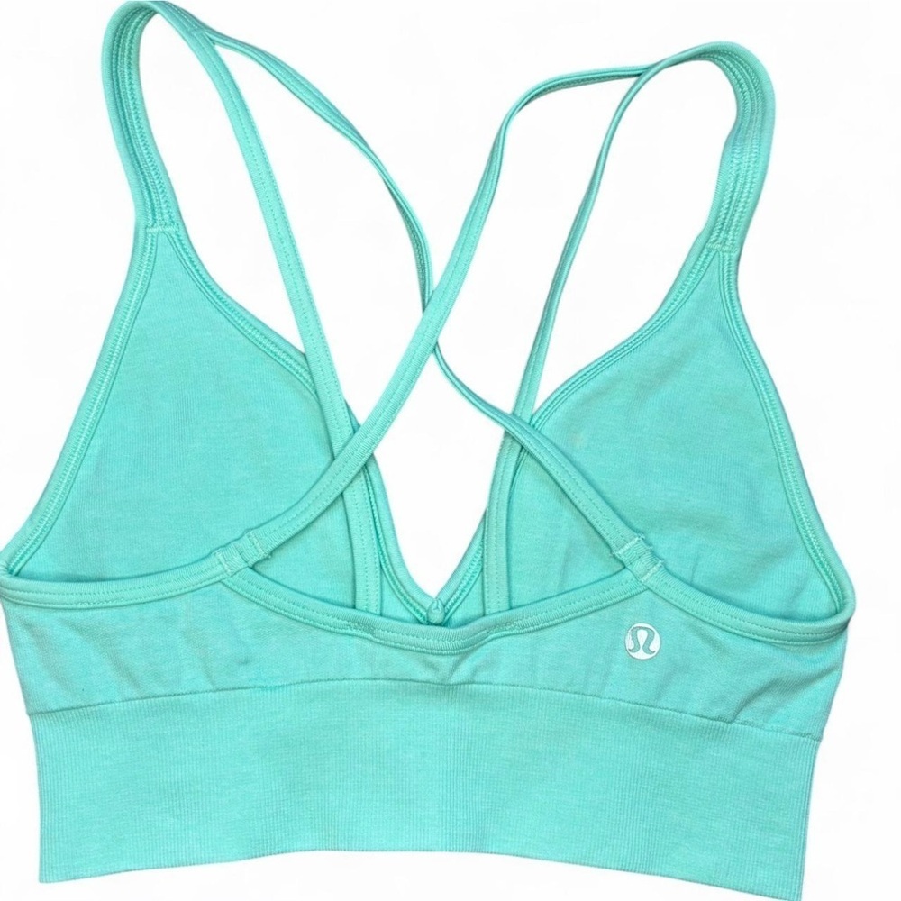 Lululemon Seamlessly Plunge Bra Heathered Opal Size 6